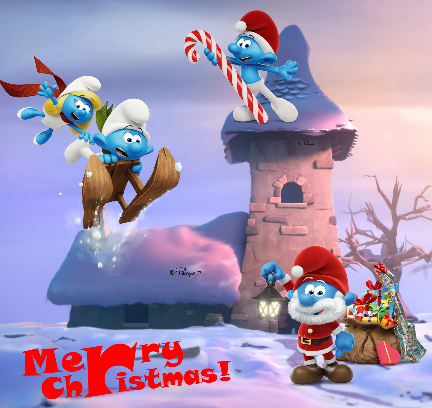 The original SMURFS countdown Calendar 2025 Collectible Cartoon Toys for Boys and Girls, 12 Figurines + 12 SMURFY gifts! Ages 3+. 24 Pieces