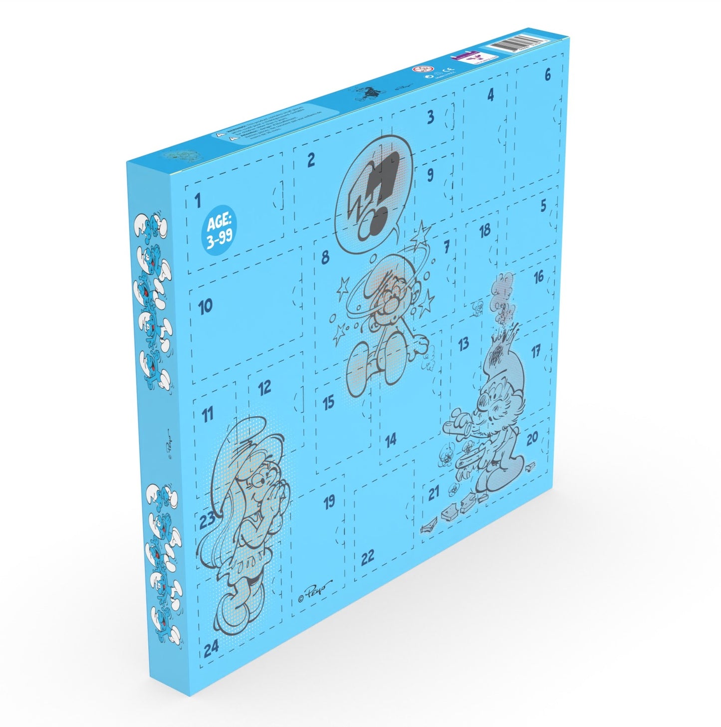The original SMURFS countdown Calendar 2025 Collectible Cartoon Toys for Boys and Girls, 12 Figurines + 12 SMURFY gifts! Ages 3+. 24 Pieces