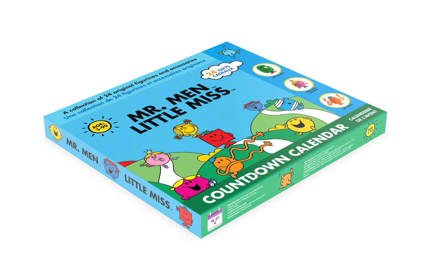 The original Mr. Men & Little Miss countdown Calendar 2025 Collectible Cartoon Toys for Boys and Girls, 12 Figurines + 12 COOL gifts! Ages 3+ 24 Pieces
