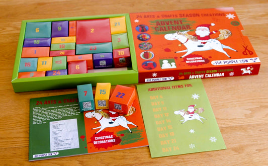 Christmas Countdown Advent Calendar 2025 - 24 Beautiful DIY Arts & Crafts Ornaments & Decorations Handmade by your kids. 24 days, all the season decorations for the Christmas Tree and Table