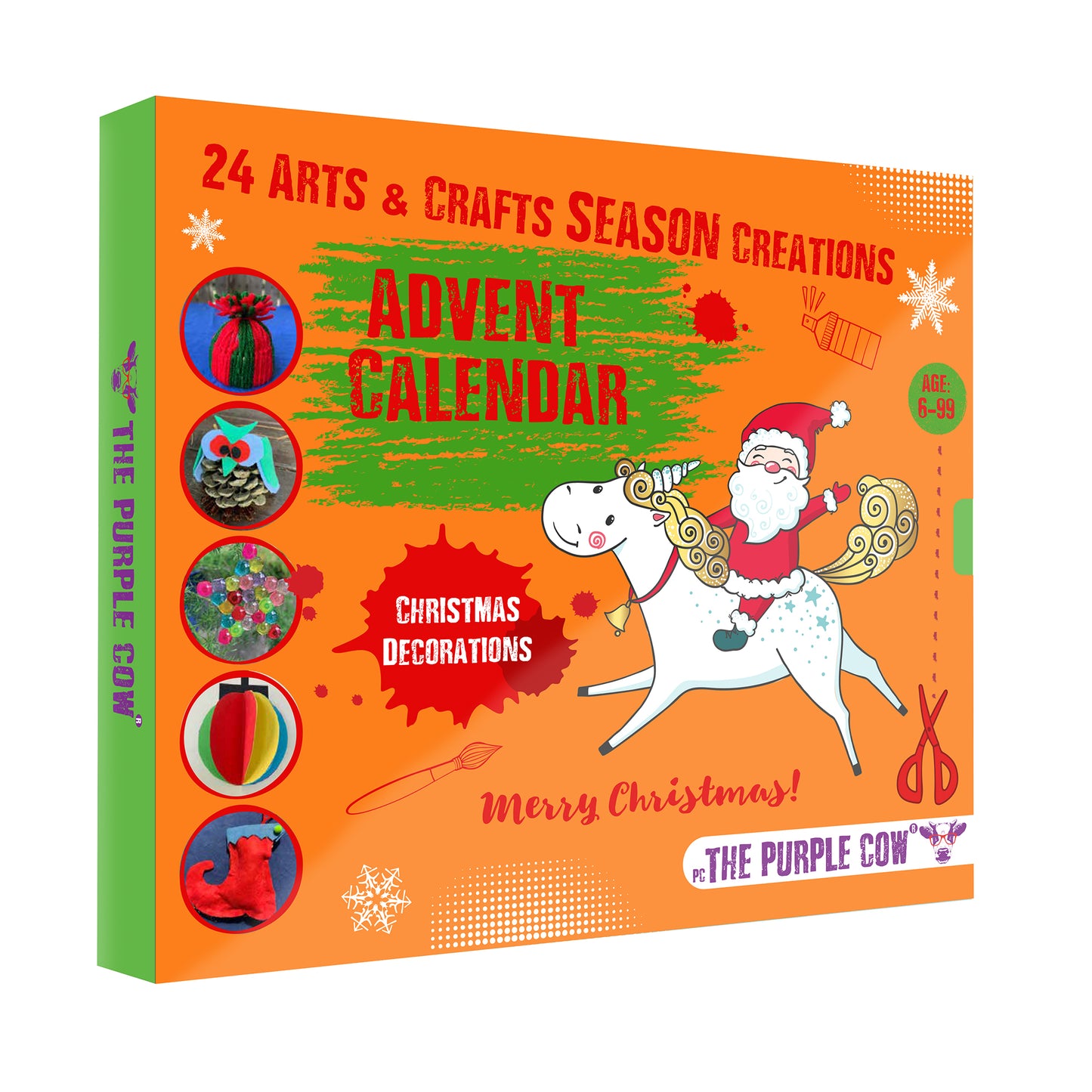 Christmas Countdown Advent Calendar 2025 - 24 Beautiful DIY Arts & Crafts Ornaments & Decorations Handmade by your kids. 24 days, all the season decorations for the Christmas Tree and Table