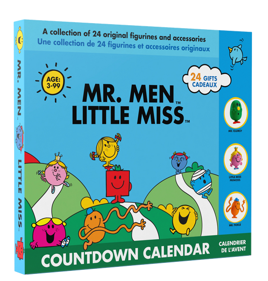 The original Mr. Men & Little Miss countdown Calendar 2025 Collectible Cartoon Toys for Boys and Girls, 12 Figurines + 12 COOL gifts! Ages 3+ 24 Pieces